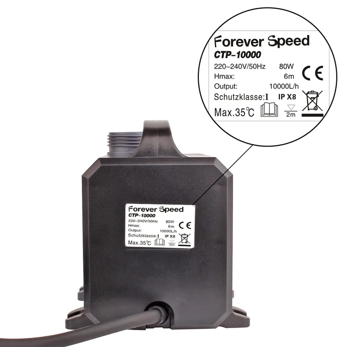 Forever Speed Bomba de agua para estanque (3000-12000 L/H) — view 2