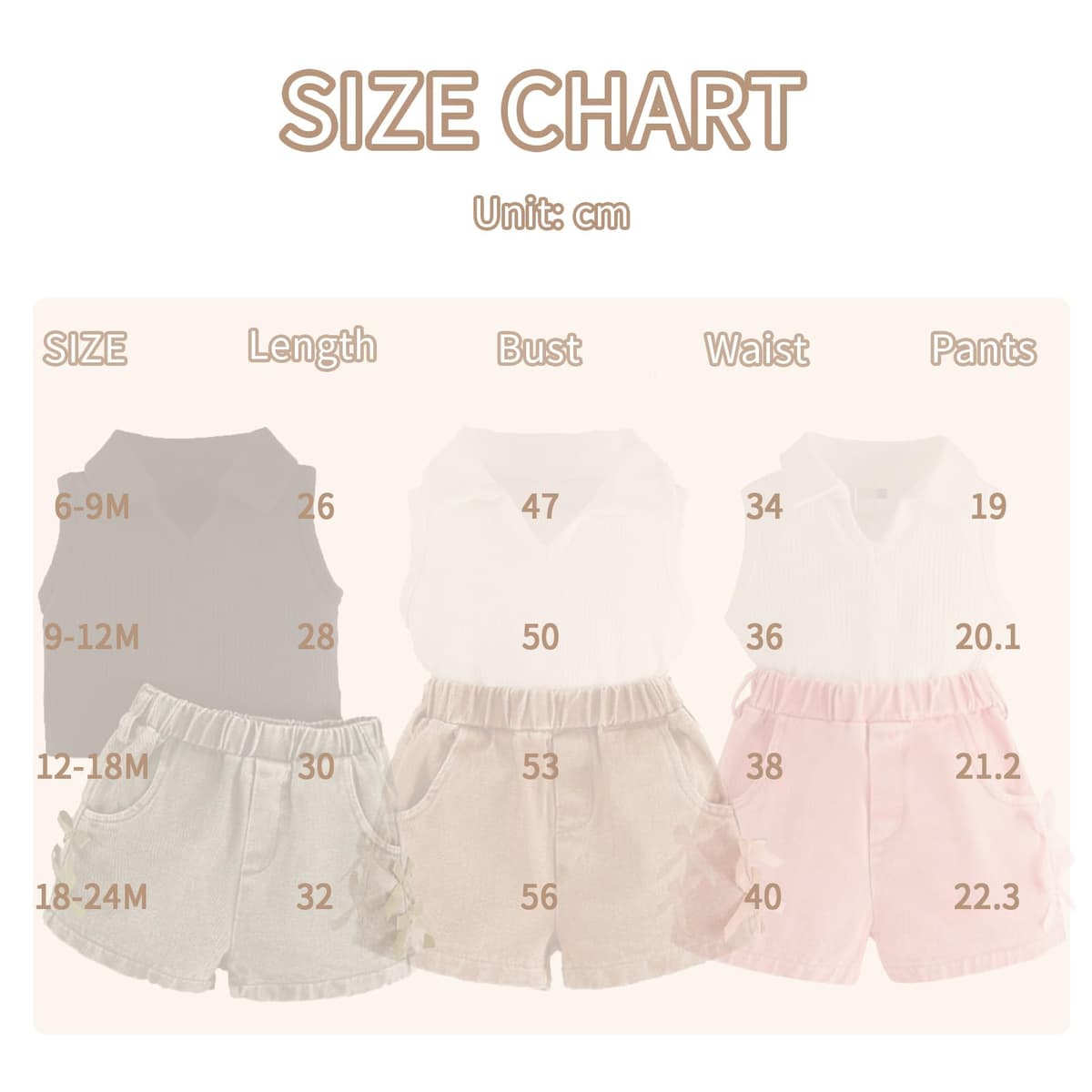Ropa para Niña Recién Nacida Top Camisa de Sin Mangas y Pantalones Cortos Vaqueros Conjunto Traje de Verano para Bebé — view 7