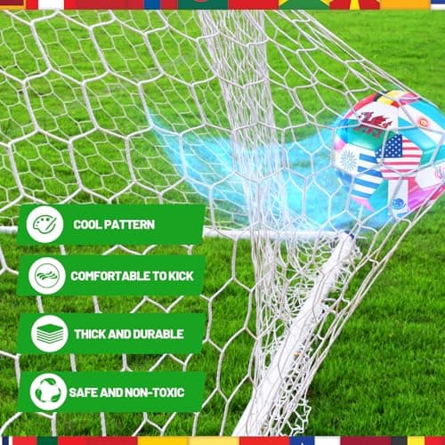 Realspring International 2026 World Flag Soccer Ball Size 5 Country Flag Party Favor with World Storage Bag and Pump Needle for Sports Holiday Birthday Party Gifts — view 3