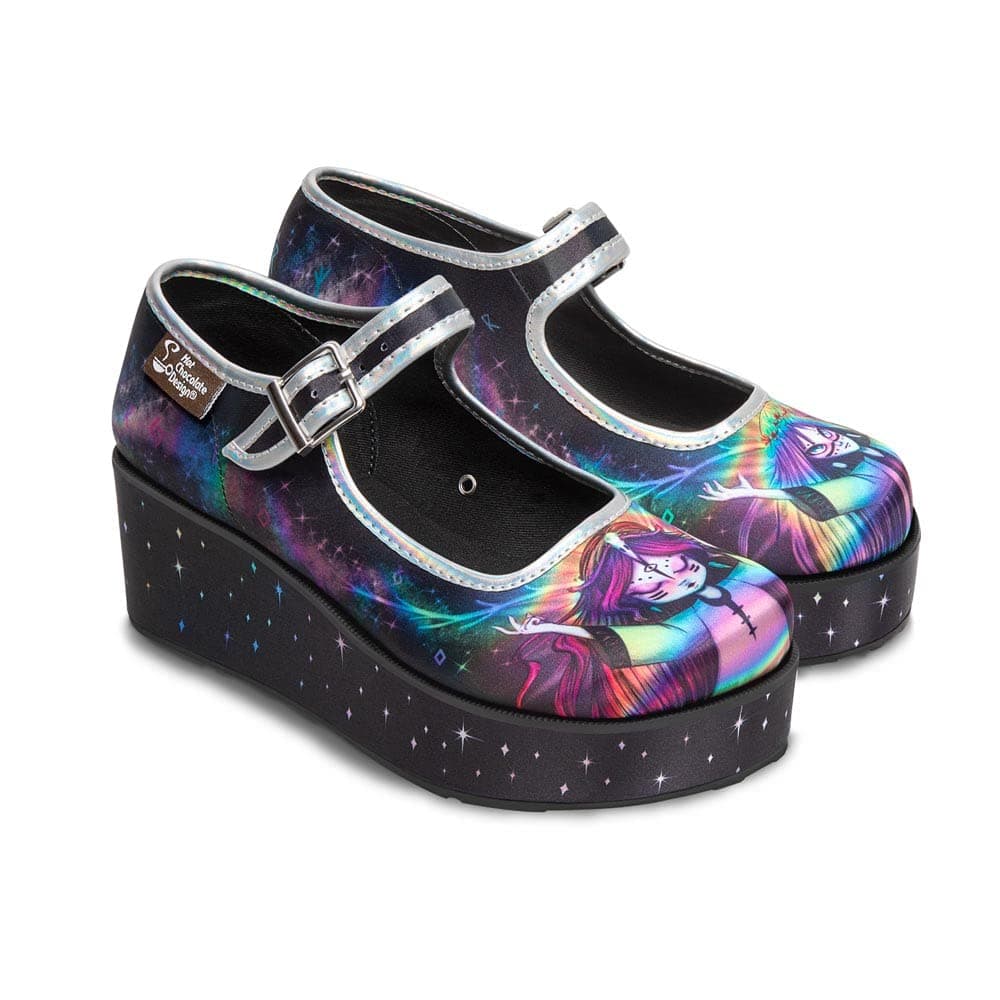 Hot Chocolate Design Chocolaticas Funky Canvas Women's Mary Jane Flat Shoes — view 75