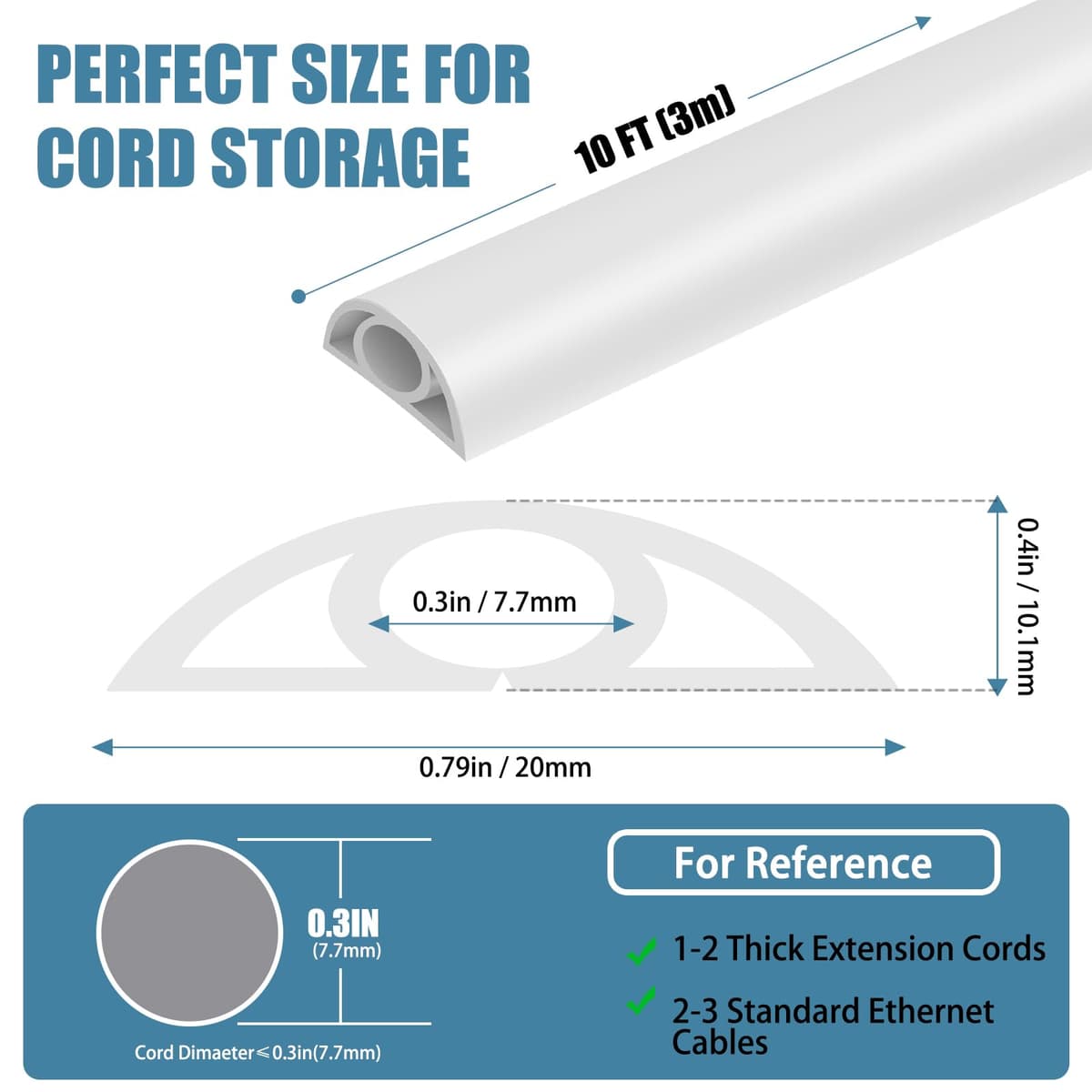 Canaletas para Cables Adhesivas, Madera Pasacables Suelo Goma, Canaleta Cables, para Uso en Oficinas, Escuela, Almacén, Conciertos, Etc, para Proteger Los Cables Evitar Riesgos deTropiezo — view 2