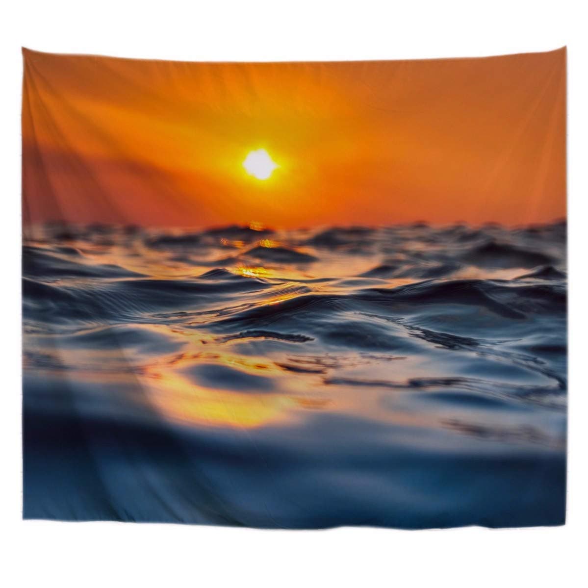 A.Monamour Mermaid And The Sailing Pirate Ship Art Print Fabric Wall Hanging Tapestry Wall Decors Window Curtains For Living Room Bedroom 180X200Cm/71"X80" — view 43