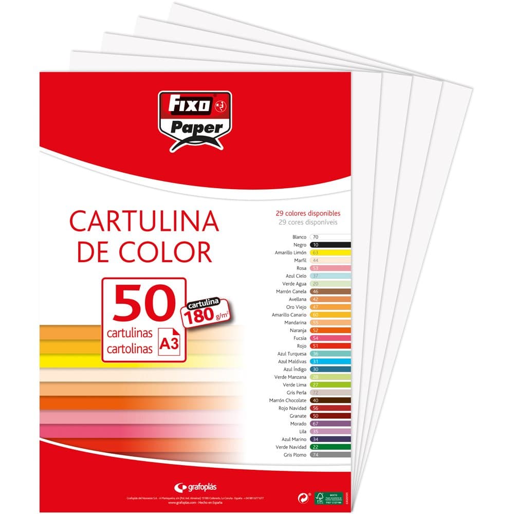 Fixo Paper 11110470 - Pack de 100 – Cartulina blanca A4, 180g — view 142