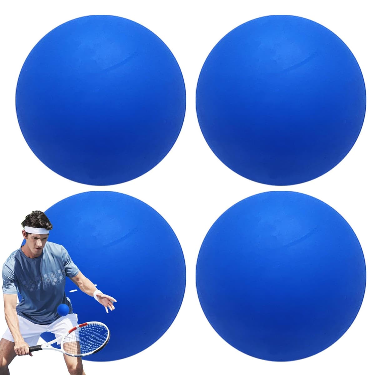 Pelotas de rebote deportivas para, pelota de squash competitiva | Pequeñas bolas de squash de alta elasticidad para - Bola hueca de goma del jugador de la afición de la alta visibilidad para