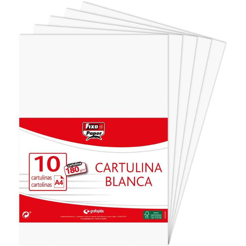 Fixo Paper 11110470 - Pack de 100 – Cartulina blanca A4, 180g — view 123