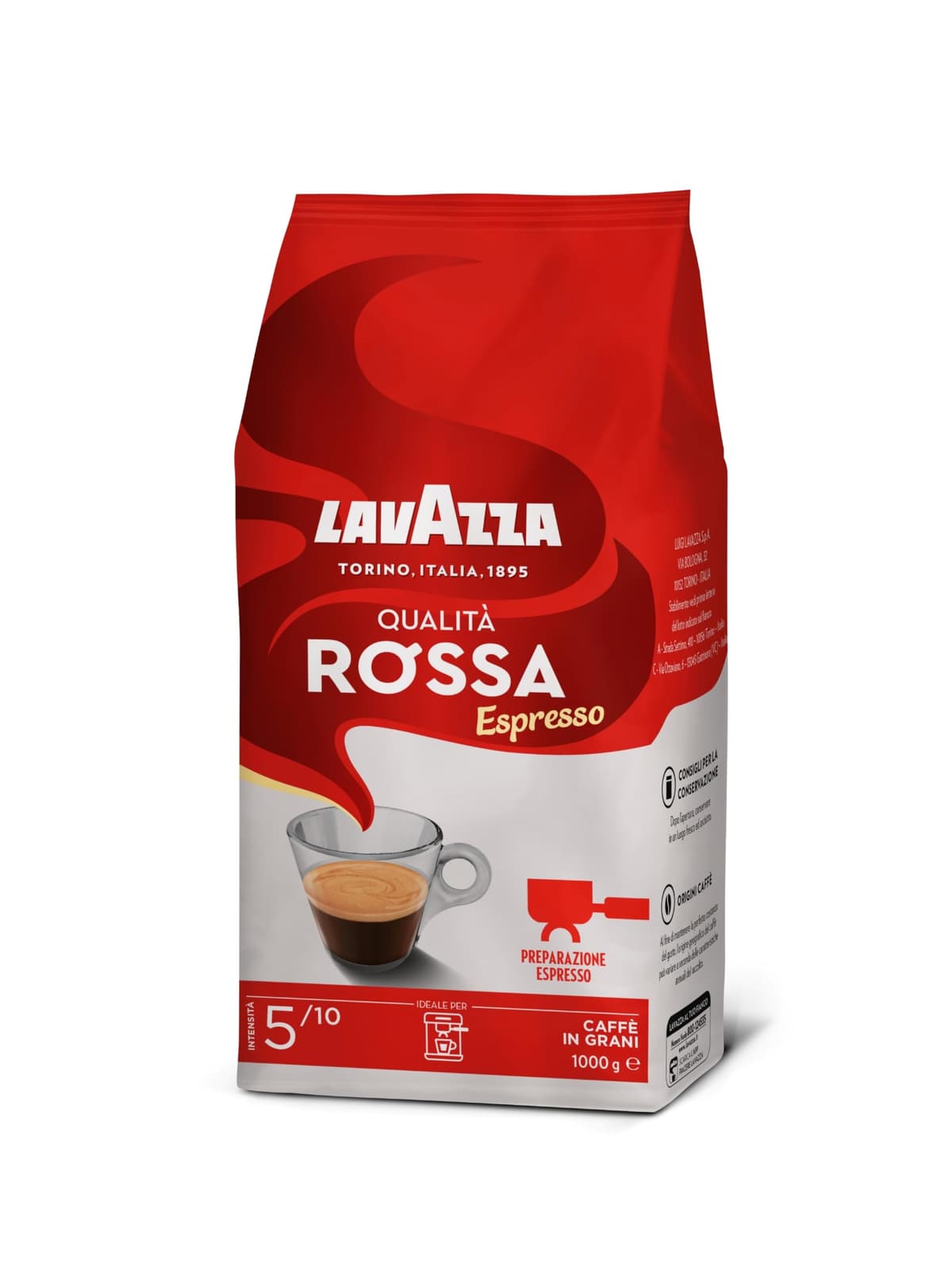 Lavazza, Qualità Rossa, Coffee Beans, Arabica and Robusta, Intensity 5/10, Medium Roasting, 1 Kg — view 21