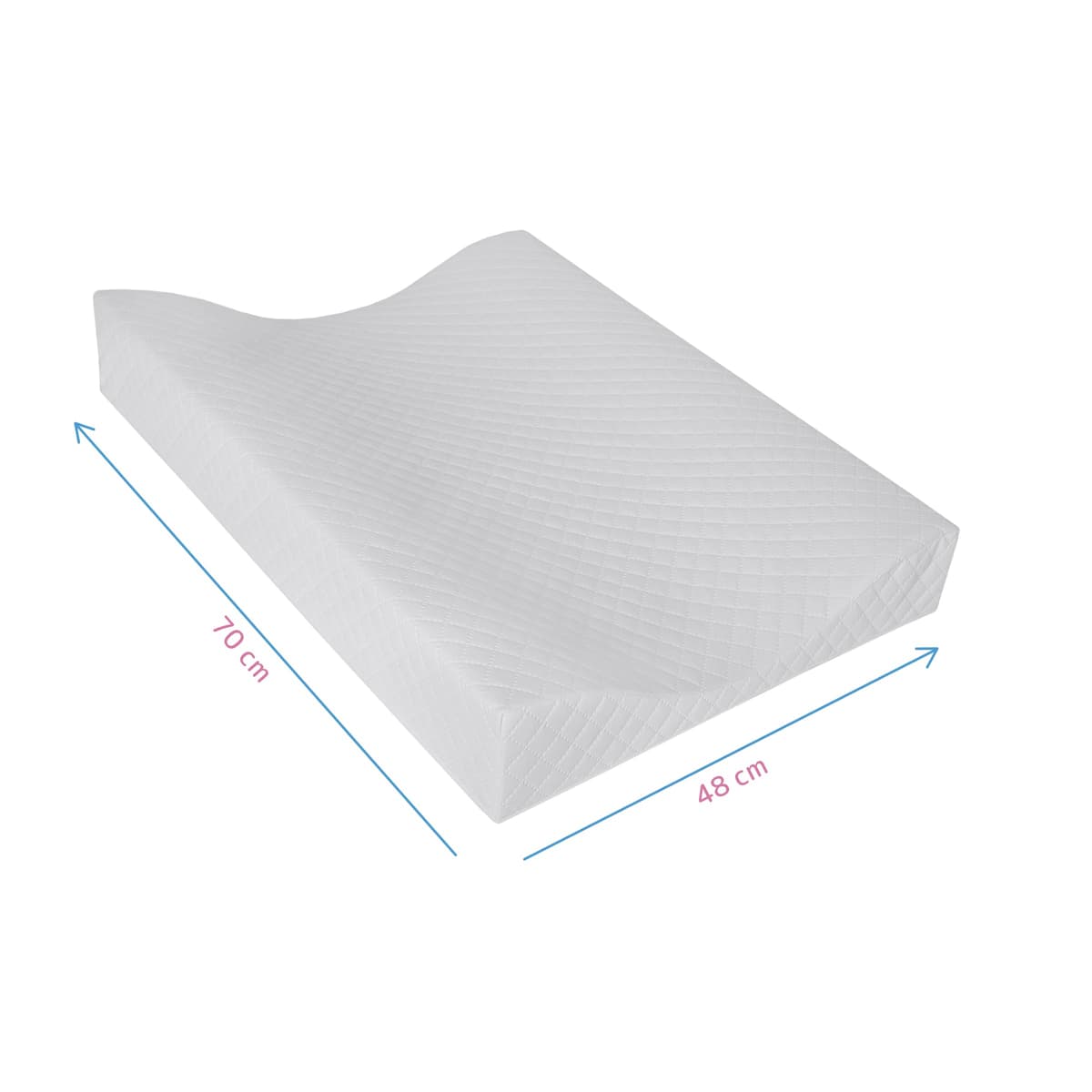 Soft Base Newborn Baby Changing Unit Mat with Raised Edges 50x70 cm (Caro Grey) — view 3