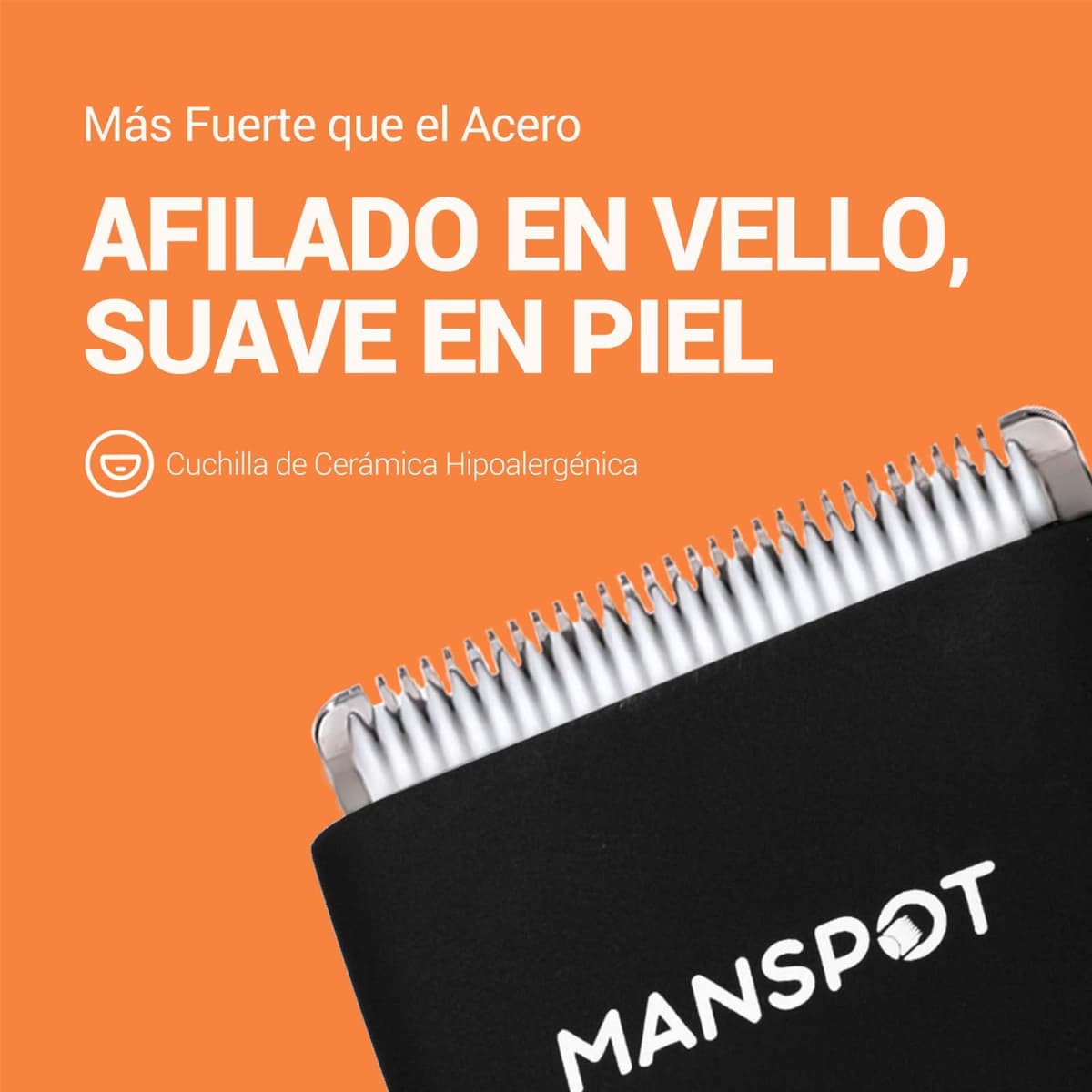 MANSPOT Afeitadora Corporal Masculina, Depiladora Corporal Hombre Electrica con Cuchilla de Cerámica Desmontable y Protección IPX7, Rasuradora Hombre Recargable USB para Cuerpo, Zona Intima, Genitales — view 4