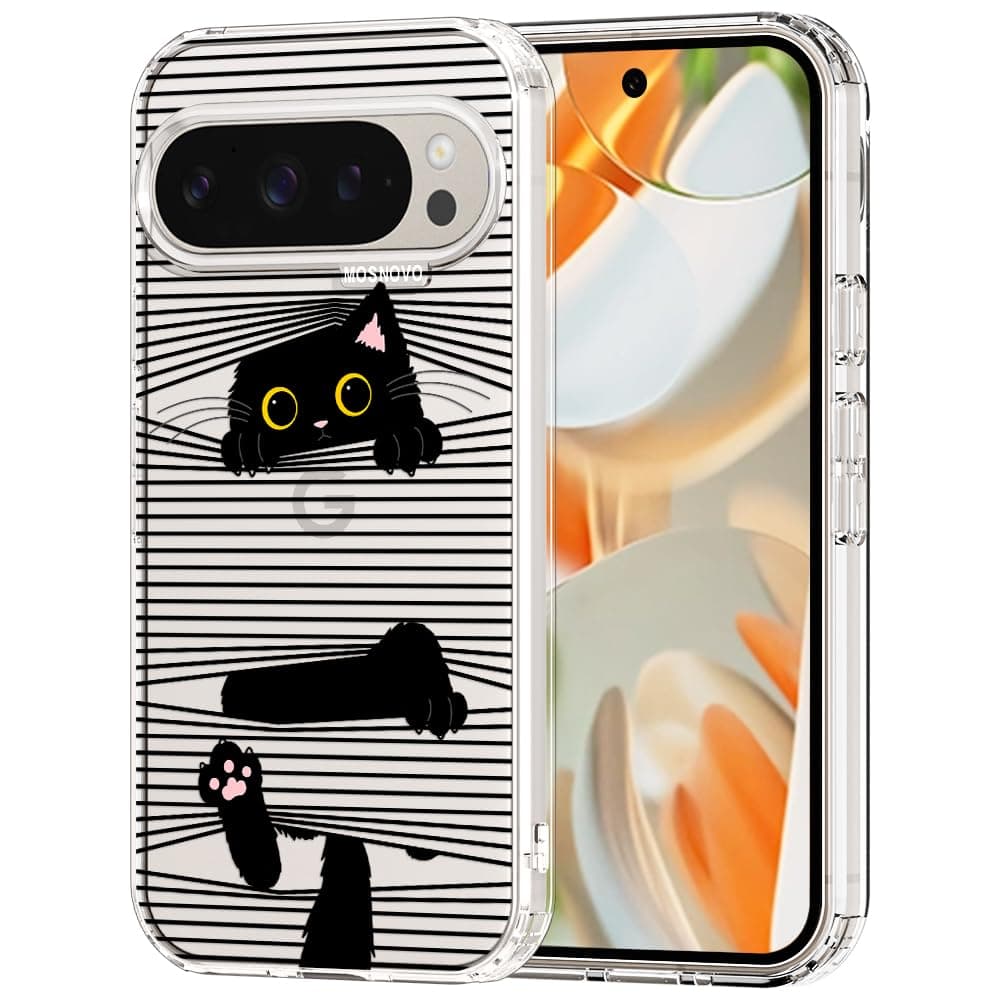 MOSNOVO Case for Google Pixel 9 & Pixel 9 Pro, [Buffertech 6.6ft Military-Grade Drop Protection] [Anti Peel Off Tech] Clear TPU Bumper Phone Case Cover Design - Eucalyptus — view 104