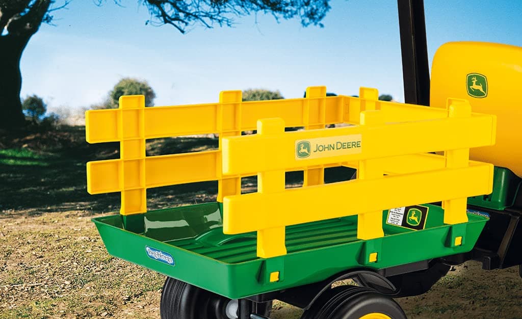 Peg Perego Children's John Deere Stake-Side Trailer, Green & Yellow — view 3