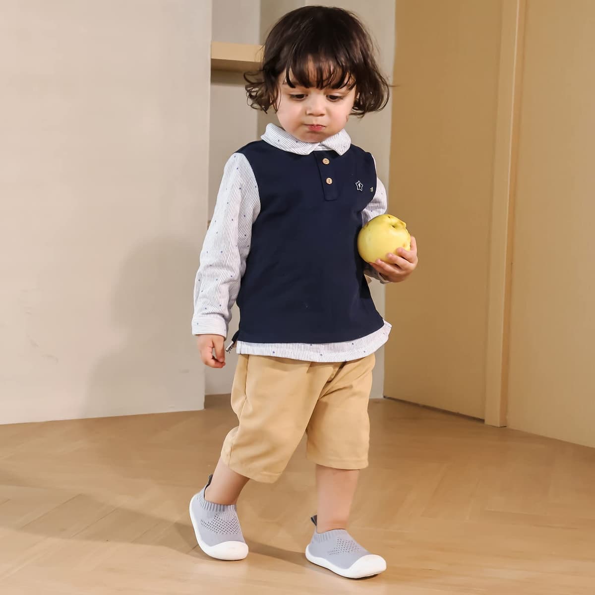 MK MATT KEELY Baby First Walking Shoes for Wide Feet Boys Girls Soft Mesh Breathable Sneakers for Toddler Infant — view 2