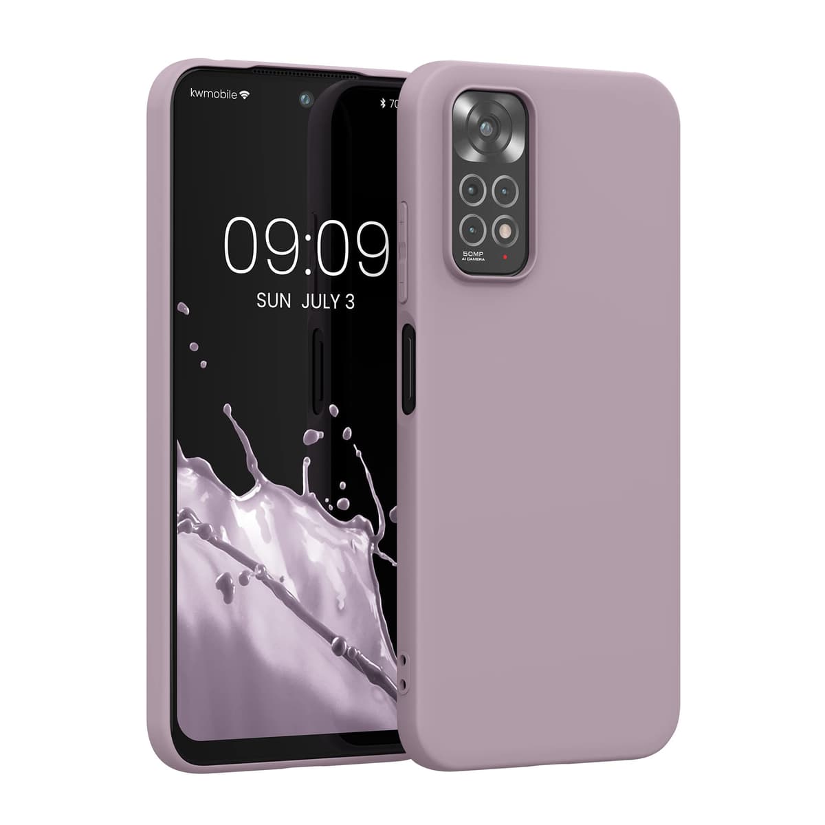 kwmobile Carcasa Compatible con Xiaomi Redmi Note 14 Pro 5G / Poco X7 Funda - Funda Ultrafina de TPU con Bordes elevados - Lavanda Metalizado — view 403