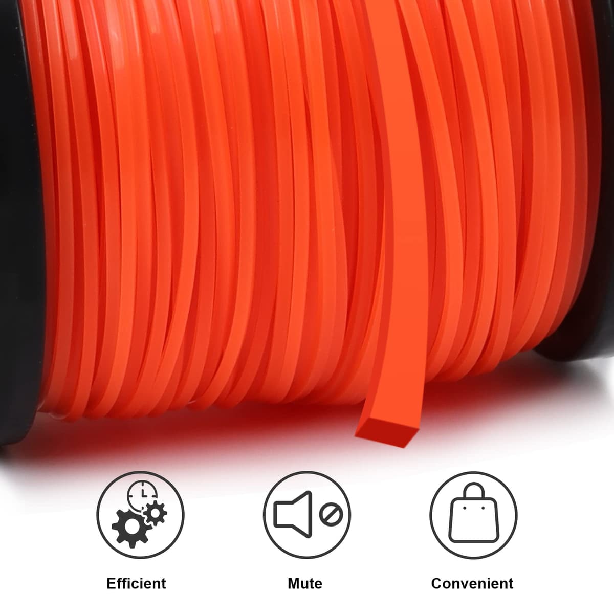 Viabrico String Strimmer Line Heavy Duty 2.4mm, strimmer Wire for Petrol strimmer, 2.4mm-100M-1.7lb-Spool — view 4