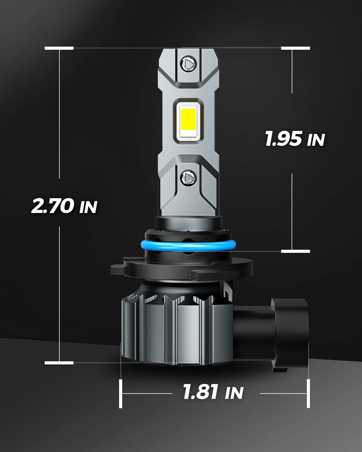 Marsauto 9005 LED Headlight Bulbs, 900% Super Bright, Real 1:1 Design 9005 HB3 LED Bulb, 6000K Cool White Halogen Replacement, 3min Plug and Play IP68, Pack of 2 — view 8