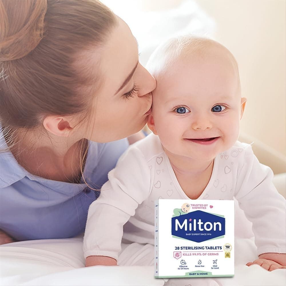 Milton Sterilising Tablets - 28 Tablets for Cleaning Baby Bottles, Breastfeeding Accessories & Equipment - Rinse-Free, Travel-Friendly & Household Hygiene Solution - for Home or On-The-Go Use — view 7