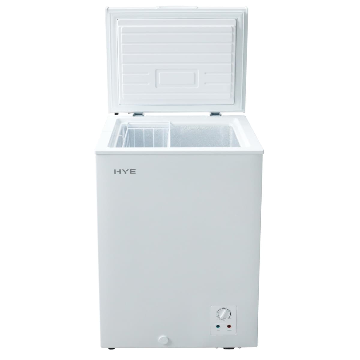 HYE Chest Freezer - 96L Freezer, Quiet 42 dB Operation, Mechanical Temperature Control, Freestanding Design, White, Suitable For Garages & Outbuildings - RF01CF96W24 — view 3