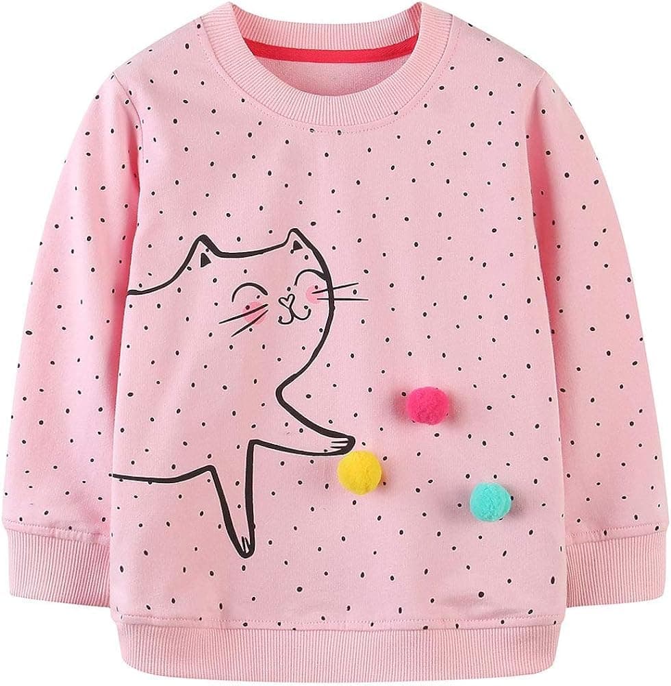 TEDD Sudaderas Niña Unicornio Camiseta Manga Larga 100% Algodón Jersey sin Capucha para Nina 1-12 años — view 22