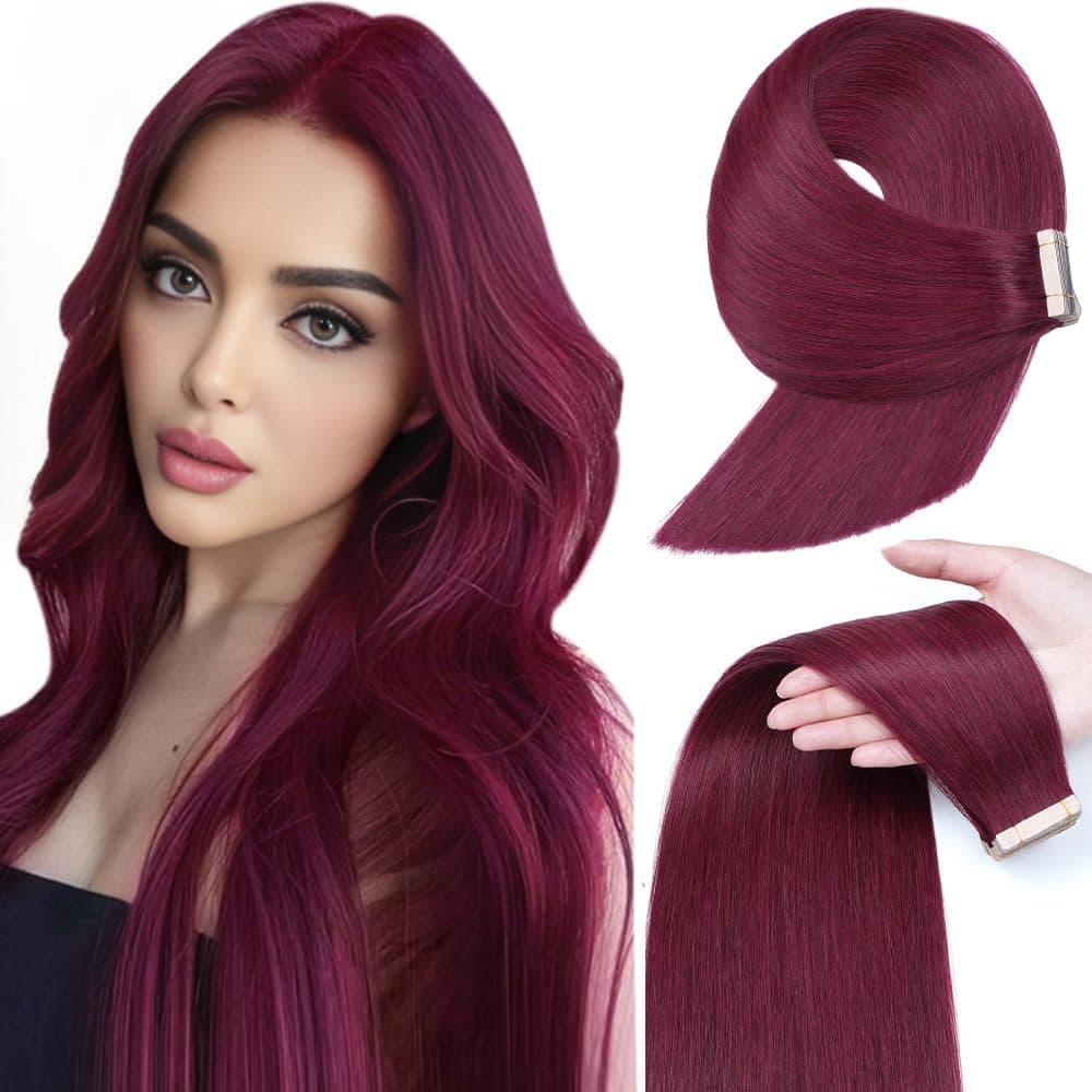 YDDM Extensiones Adhesivas Pelo Natural 20pcs 35cm 40g Negro - Extensiones De Cabello Humano (14 Pulgadas, 1B#) — view 28