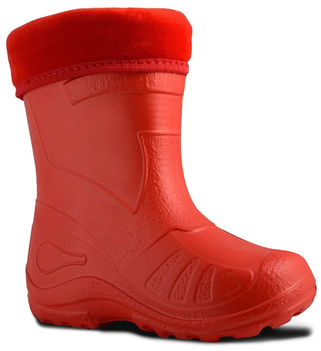 Ultra Light EVA Kids Girls Wellington Boots Rainy Snow Wellies Red Very Warm Liners — view 5