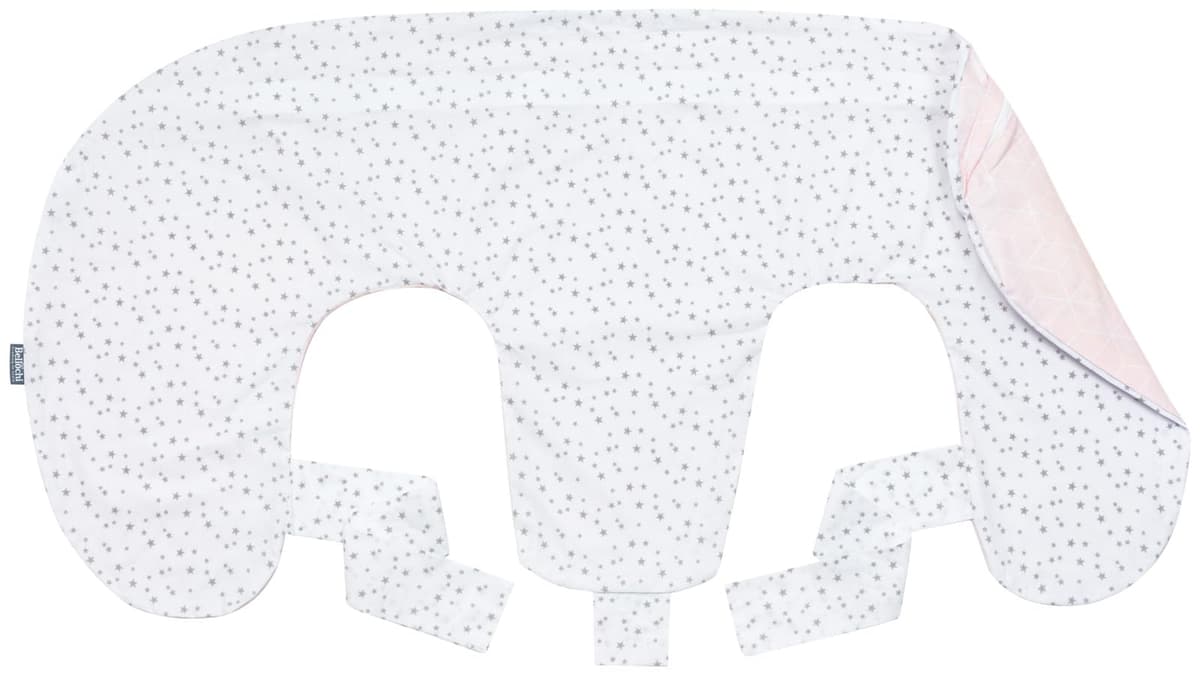 Bellochi Twin Feeding Pillowcase for Twins, 100% Hypoallergenic Cotton Replacement Cover, Secure Concealed Zipper, 100x57x18 cm, Certified Fabric (Animaland) — view 2