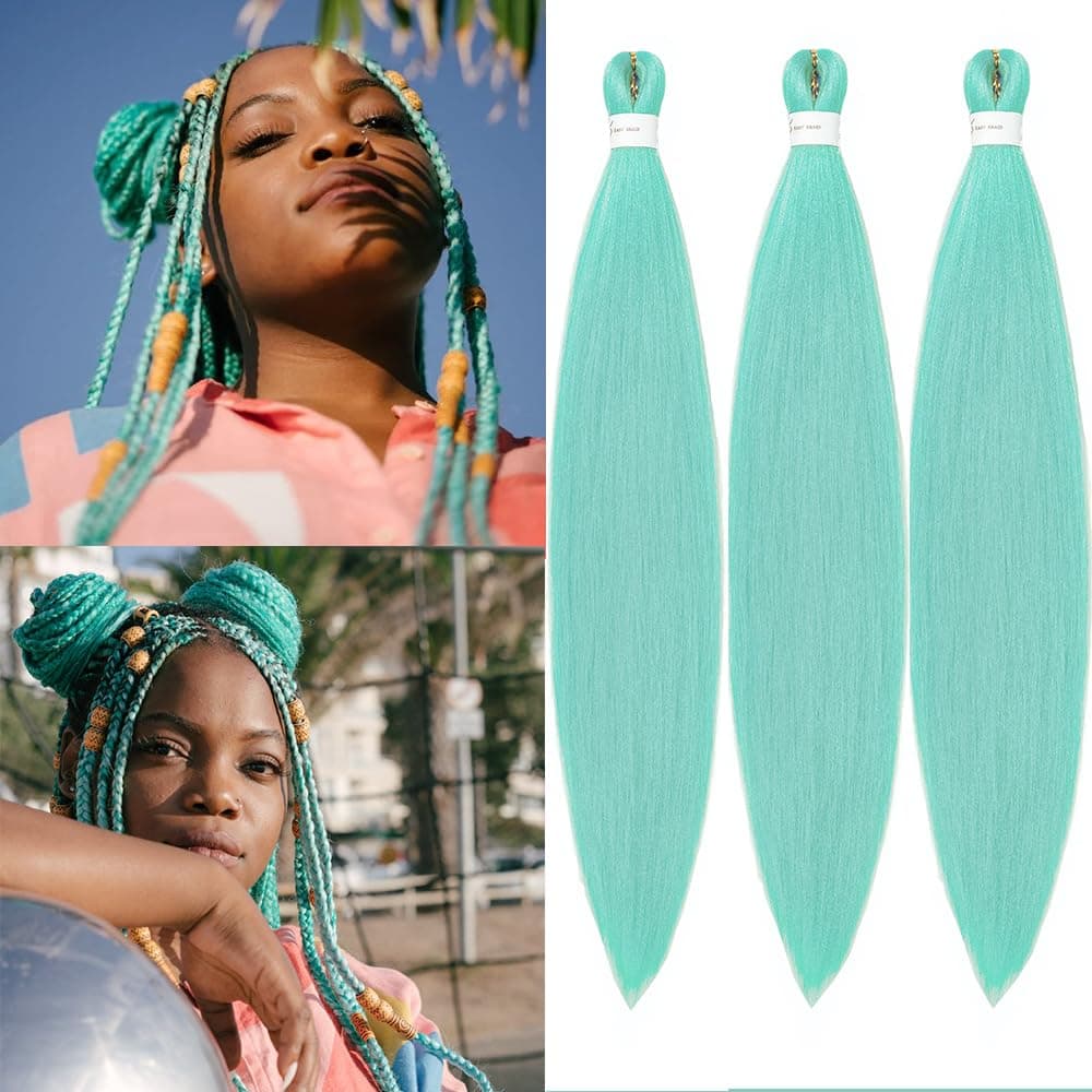 YDDM Capelli Per Treccine Africane Azul Extension Treccine Texture Yaki Easy Install per Principianti 26 Pollici 3 Pezzi Capelli Leggeri e Naturali per Box Braids, Twist e Crochet — view 93