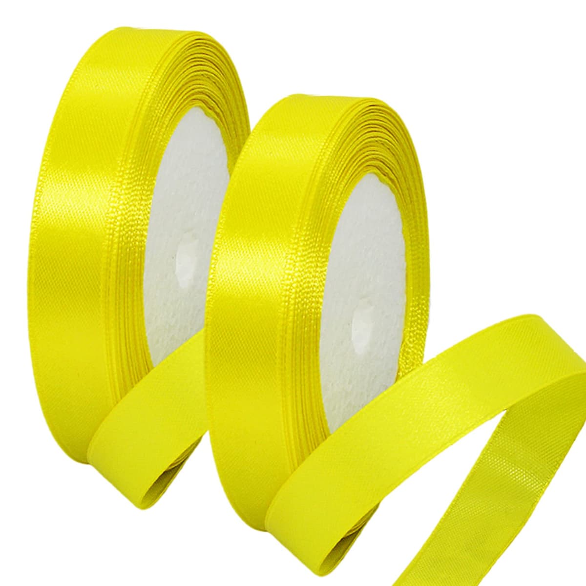 40mm Wide White Ribbon Thick Wedding Car Ribbon 22m, 1.5 inch Thick White Satin Ribbon for Gift Wrapping Wedding Car Christmas Birthday Cake Hair Bow Florist Bouquet Crafts Decorations — view 123