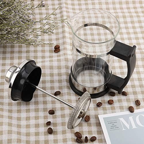 Stainless Steel French Press Coffee Pot with Double Filtration for Household and Small Office Use Made of 304 Stainless Steel and Glass — view 5