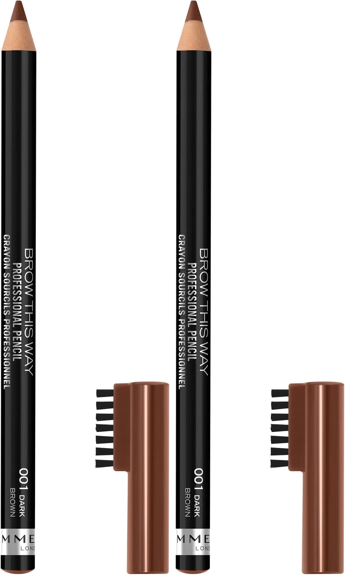 Rimmel London Professional Eyebrow Pencil, Dark Brown, 1.4g — view 7