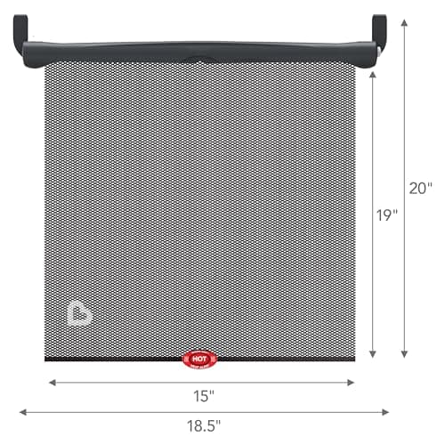 Munchkin Brica Sun Safety Car Window Shade with Heat Alert, Helps Block UVA/UVB Rays, 2 Pack, Black — view 5