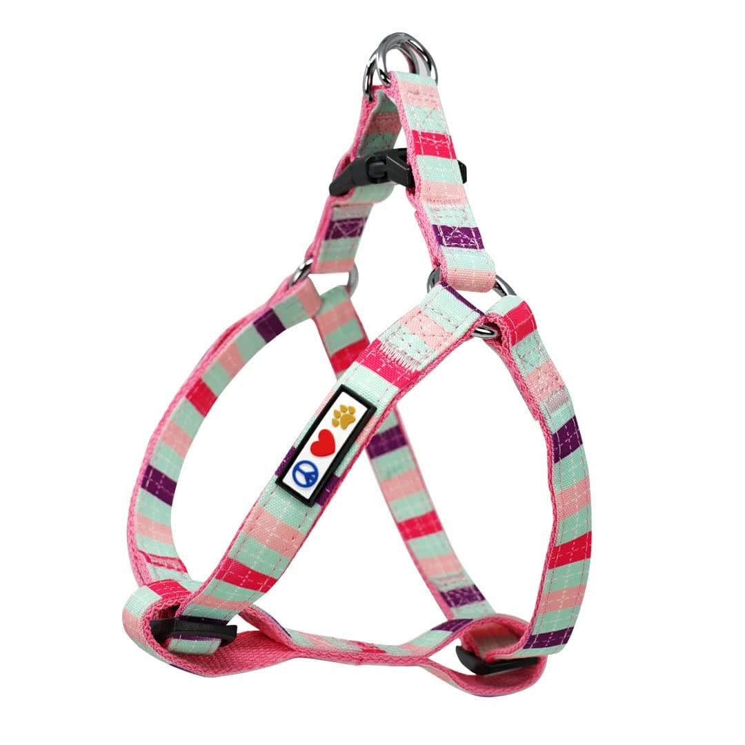 Pawtitas Arnés para Perros pequeños arnés Ajustable antitirones para Perros de Color sólido Ligero Turquesa Rosa/púrpura