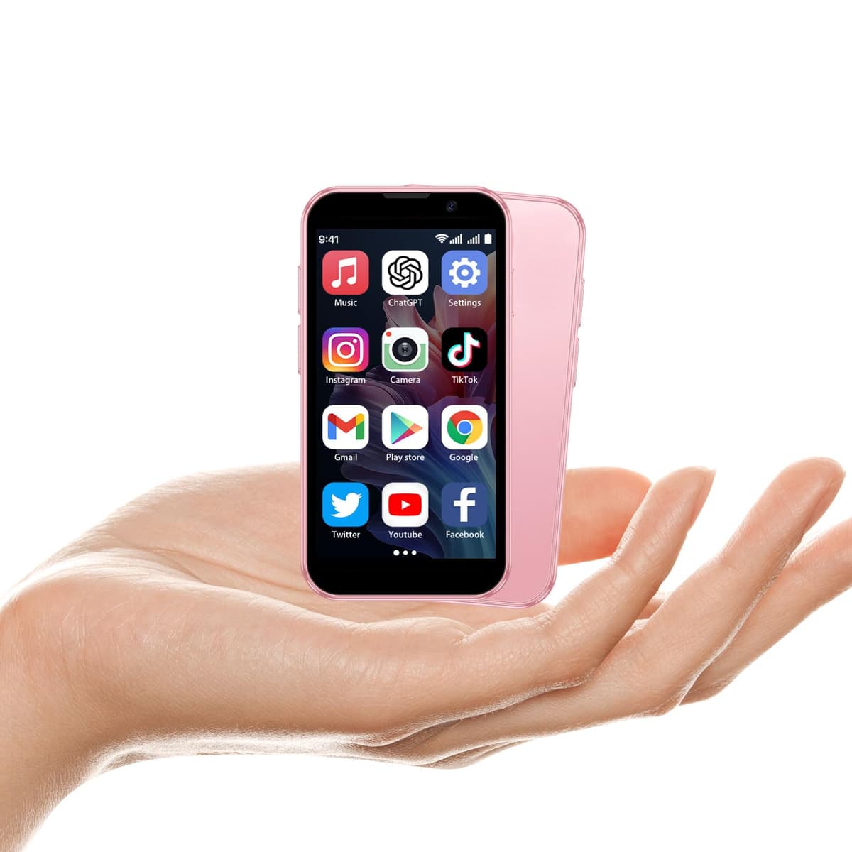 4.5'' Mini Phone 64GB Unlocked 4G Mobile Smartphone with 2000mAh Battery Compact Backup Mini Phone for Kids & Students Dual SIM Face ID Orange | 4.5'' HD Screen — view 9
