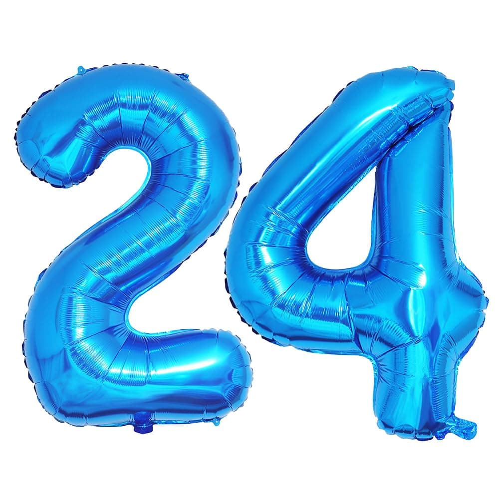 Foil Globo Número 5 Azul 40" (101cm), Inflable Helio o aire, Gigante Numeros 0-9, 10-19, 20-29, 30-100, Grande Globos Decoración para La Boda Aniversario y Cumpleaños Fiestas — view 9