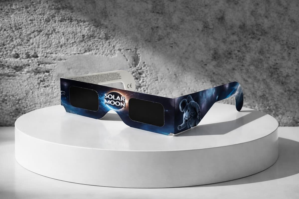 Gafas Eclipse Solar Homologadas ISO 12312-2:2015 y Certificadas CE para Observar Eclipses con Máxima Seguridad, Cumplen Normativa UE 2016/425, Fabricante Español, Color Azul — view 5