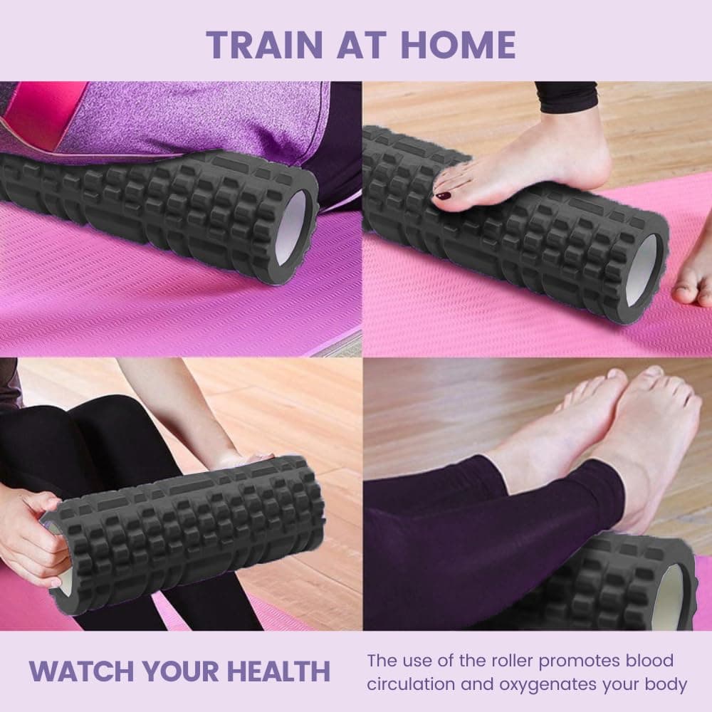 MAGIC SELECT Rodillo de masaje muscular. Fitness Rodillo de espuma. Eva Foam Roller. Aliviar el dolor, entrenar los músculos, masaje de espalda, piernas. 33 x 14 cm — view 4