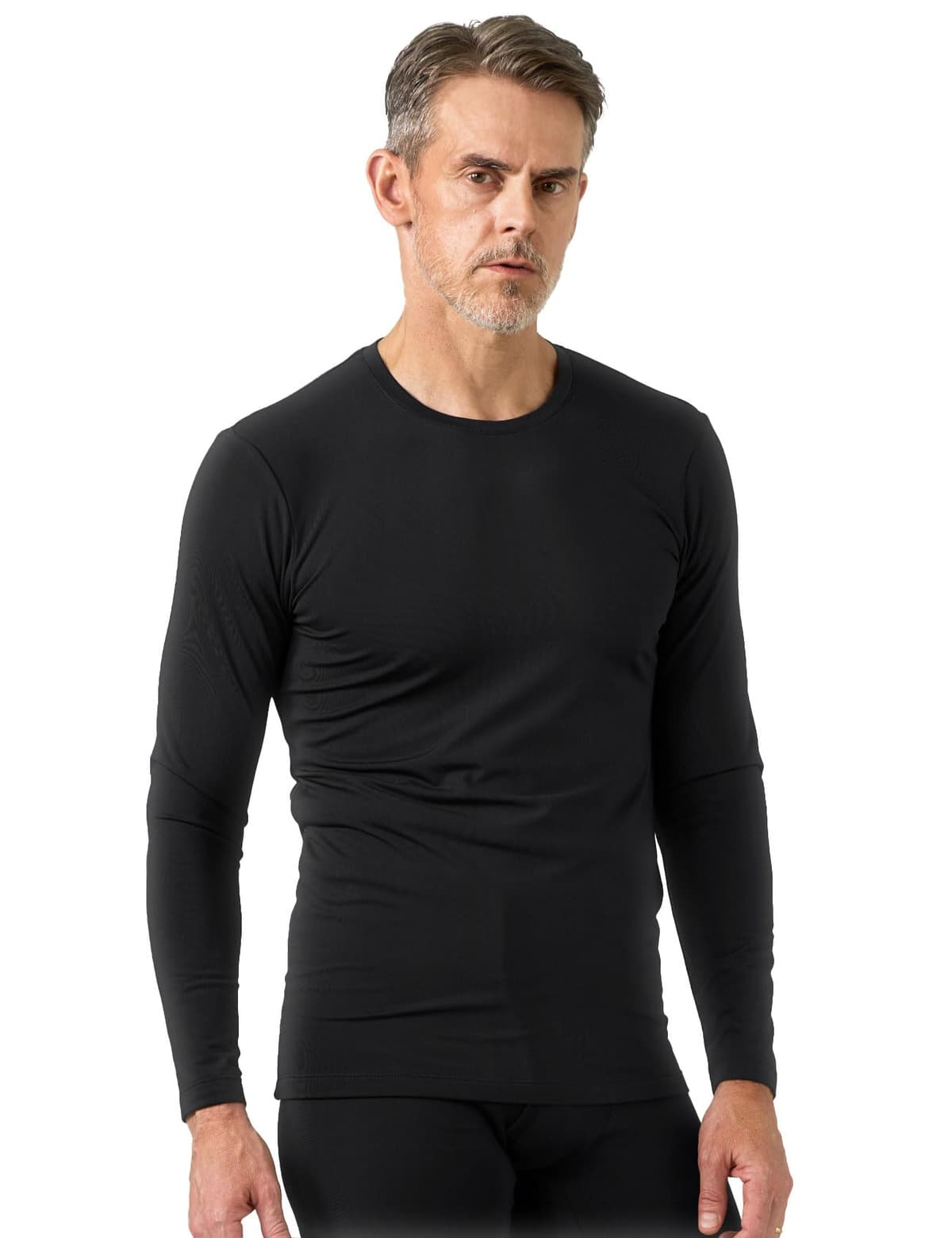 LAPASA Camiseta Termica Hombre Manga Larga Cuello Redondo Ropa Interior de Invierno Top Thermal Ligero/Cálido/Extra Cálido M09/M26/M55 — view 16