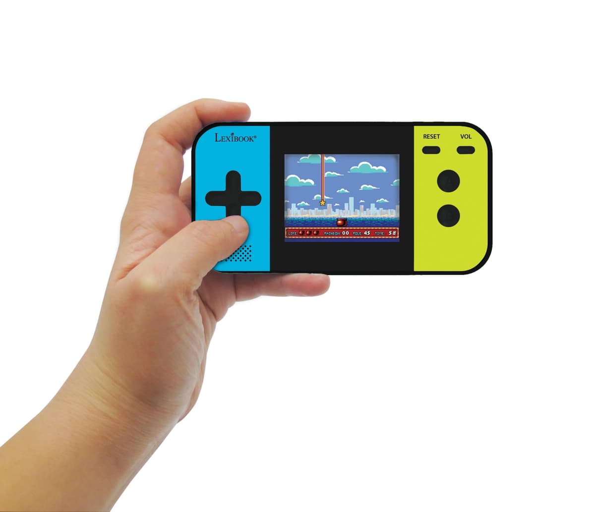 Lexibook Compact Cyber Arcade Portable Game Console, 250 Games, LCD, Battery, Video Game Child Teen, Black/Blue/Green, JL2377LXB — view 6