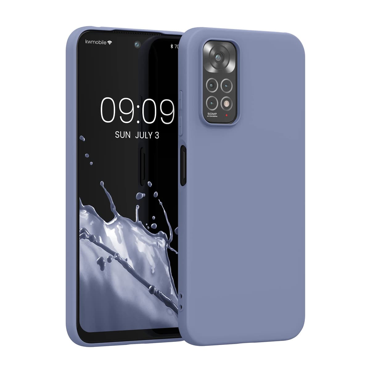 kwmobile Carcasa Compatible con Xiaomi Redmi Note 14 Pro 5G / Poco X7 Funda - Funda Ultrafina de TPU con Bordes elevados - Lavanda Metalizado — view 349