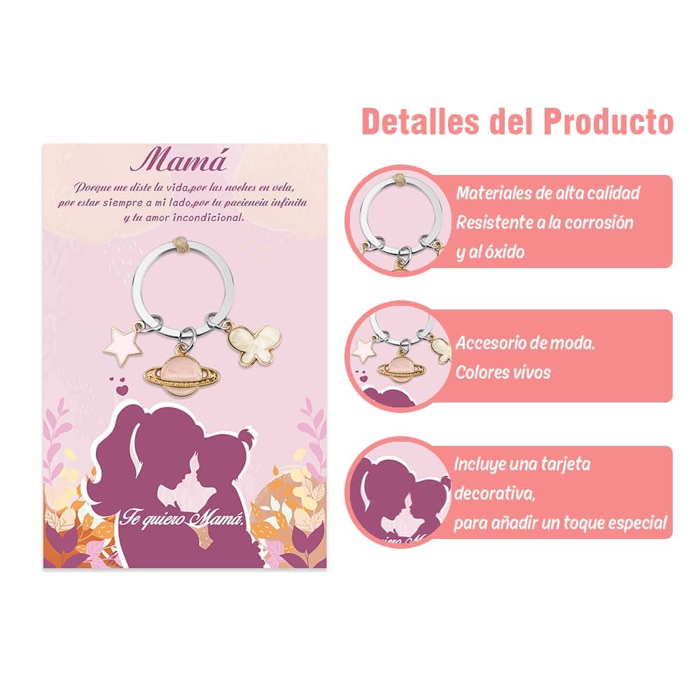 Regalos Dia de la Madre Llavero Regalo Madre Original Regalo Mama Regalos Cumpleaños Madres para Mama Primerizas para Padres Navidad San Valentin Reyes Magos Ideas para Regalar a Mujer — view 3