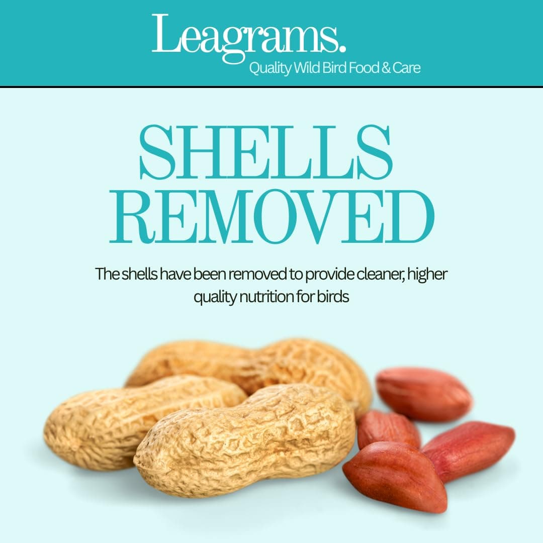Leagrams Standard Peanuts for Wild Birds, Aflatoxin Tested, High-Energy Whole Peanuts for Garden Birds (12.55kg) Bag — view 2