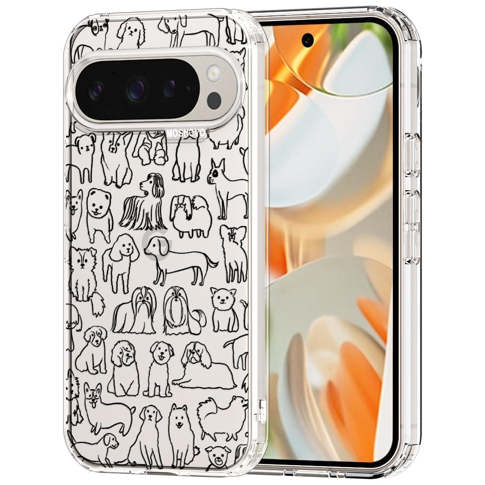 MOSNOVO Case for Google Pixel 9 & Pixel 9 Pro, [Buffertech 6.6ft Military-Grade Drop Protection] [Anti Peel Off Tech] Clear TPU Bumper Phone Case Cover Design - Eucalyptus — view 71