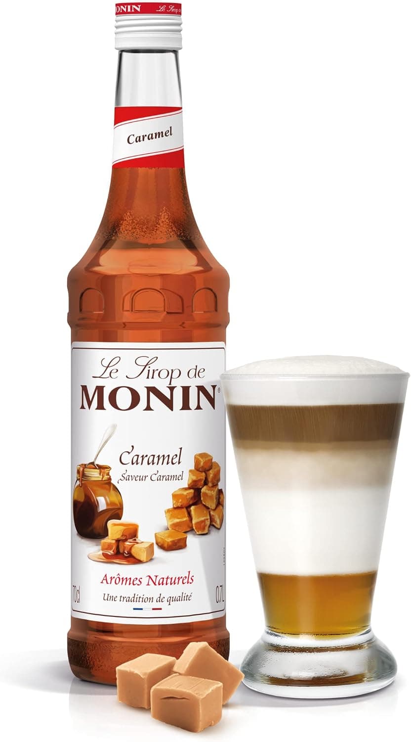 MONIN Premium Caramel Syrup 1L for Coffee and Cocktails. Vegan-Friendly, Allergen-Free, 100% Natural Flavours and Colourings — view 2