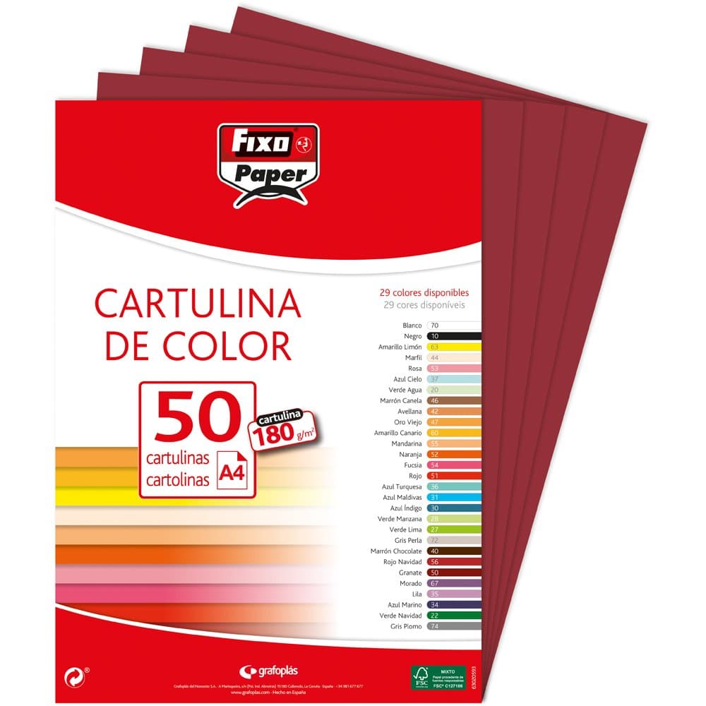 Fixo Paper 11110470 - Pack de 100 – Cartulina blanca A4, 180g — view 137