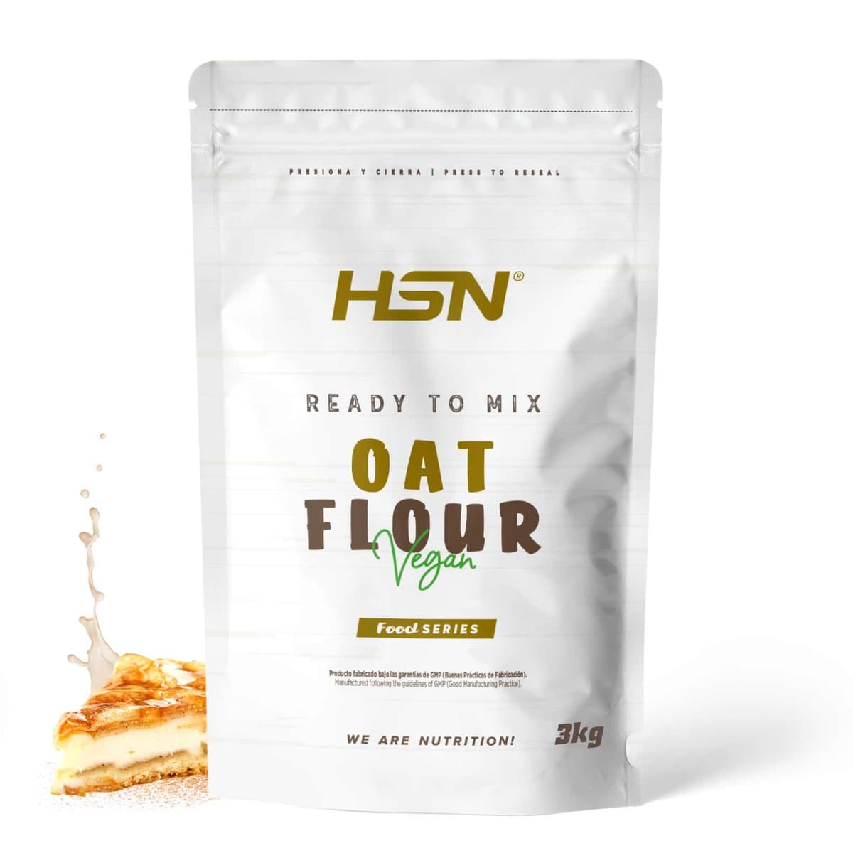 HSN Harina de Avena de Sabores Instantánea en Polvo | Sin Sabor 3Kg = 60 Tomas por Envase | Sin Azúcares Añadidos | Ideal Tortitas de Avena, Batidos de Proteínas | No-GMO, Vegano — view 29
