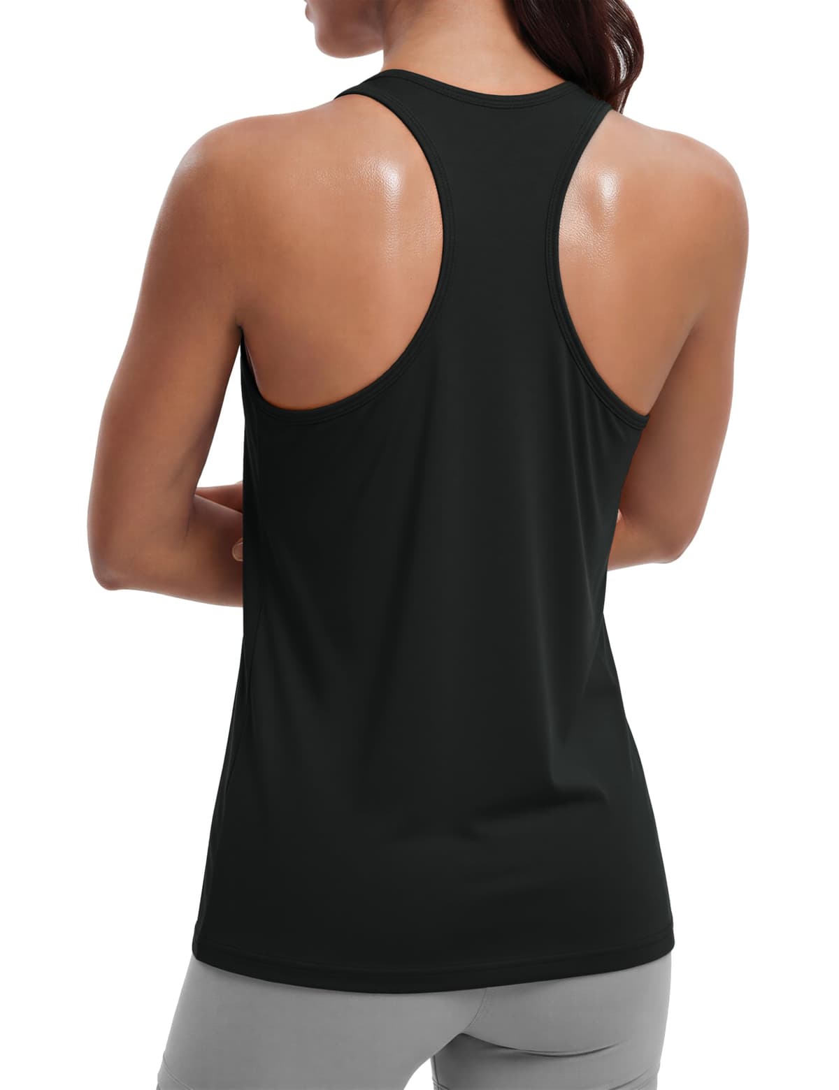 MAGCOMSEN Women's Workout Tank Tops Racerback Sleeveless Yoga Shirts Sun Protection UPF 80+ Gym Running Top