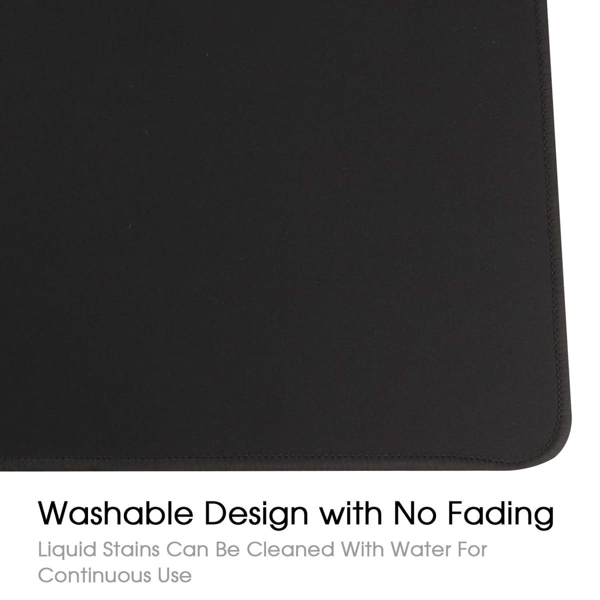HIHUHEN Mouse mat/Large Mouse Pad 600x300x3 mm | XL mousepad | desk mat/Gaming Mouse pad | improved precision and speed | rubber base for stable grip on smooth surfaces | table pad(60x30 Black) — view 6