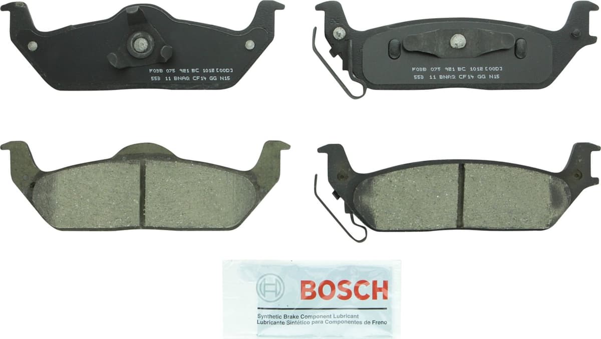 Bosch BC914 QuietCast Premium Ceramic Disc Brake Pad Set For: Acura ILX; Honda Accord, Civic, CR-V, Element, Fit, Front — view 282