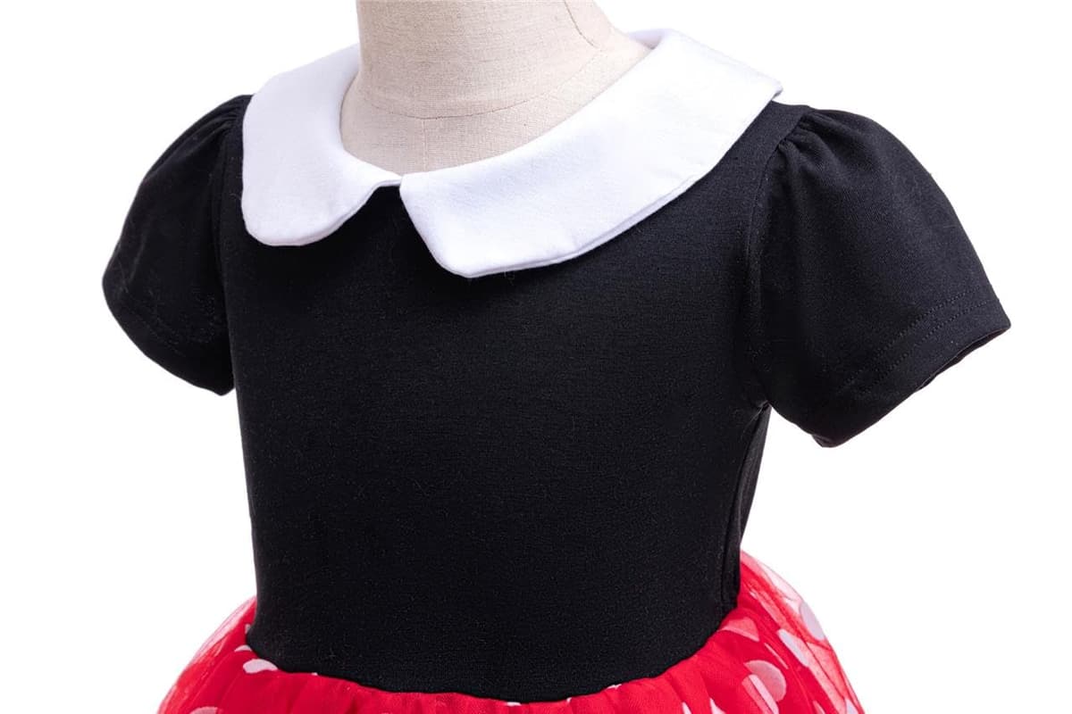 Lito Angels Disfraz Vestido de Princesa Ratona Mouse con Aro de Pelo Orejas de Ratón para Bebe Niñas Talla 18-24 meses, Lunares Rojo (Número de etiqueta 90) — view 4