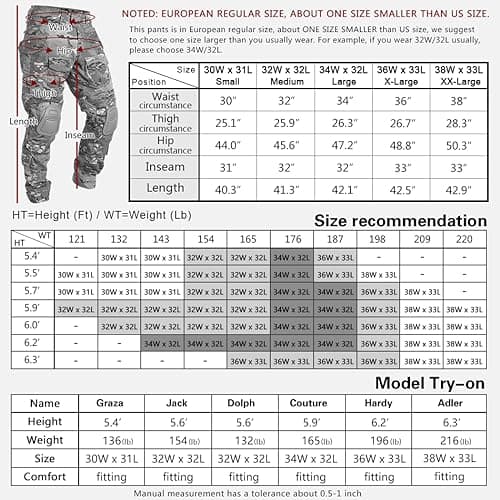 IDOGEAR G3 Combat Pants with Knee Pads camo Pants for Men Outdoor Airsoft Paintball Outdoor Camo Tactical Trousers (camo,36W x 33L) — view 3