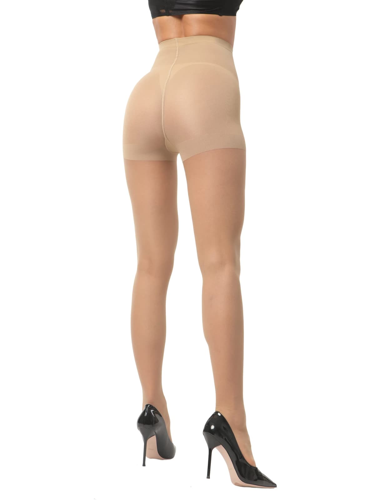EVERSWE 3 Pairs 20D Women's Sheer Tights with Reinforced Toes — view 5