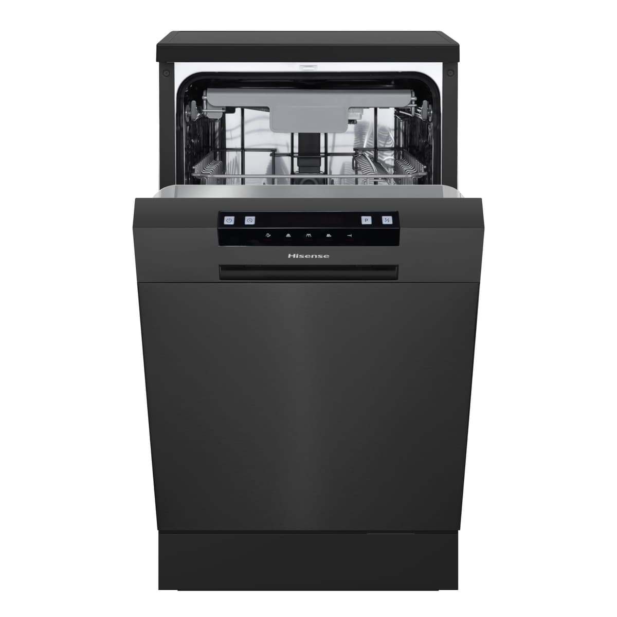 Hisense HS523E15BUK Slimline 10 Places Free Standing Dishwasher Black with 30 Minutes Quick Wash [Energy Class E] — view 9